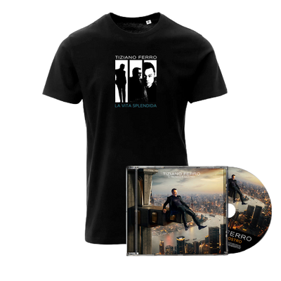Tiziano Ferro, T-Shirt 'La Vita Splendida' + CD 'Il Mondo è Nostro' | CD + T-shirt Uomo 1