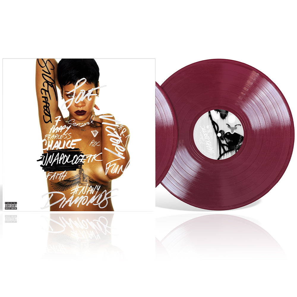 il settimo album di Rihanna nella versioen su doppio vinile colorato color viola vino bordeaux rosso scuro