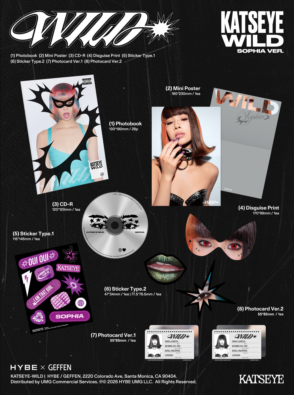 WILD | CD Member ver. ''Sophia''