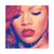 Rihanna la cantante delle Barbados nella foto in primo piano con rossetto rosso molto ravvicinata della copertina dell'iconico album Loud nella sua red head era