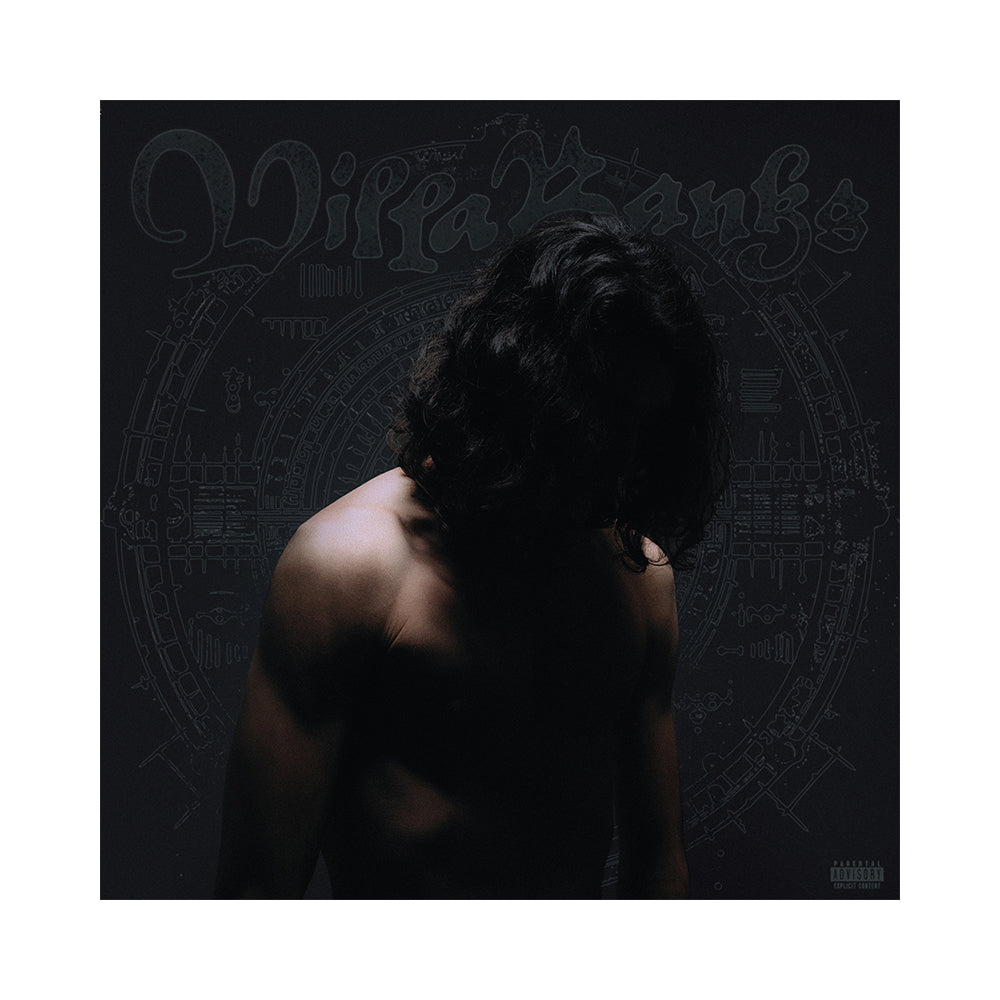 copertina del doppio vinile prodotto fisico esclusivo  del nuovo album di villabanks dal titolo villabanks cover nera con foto dell'artista