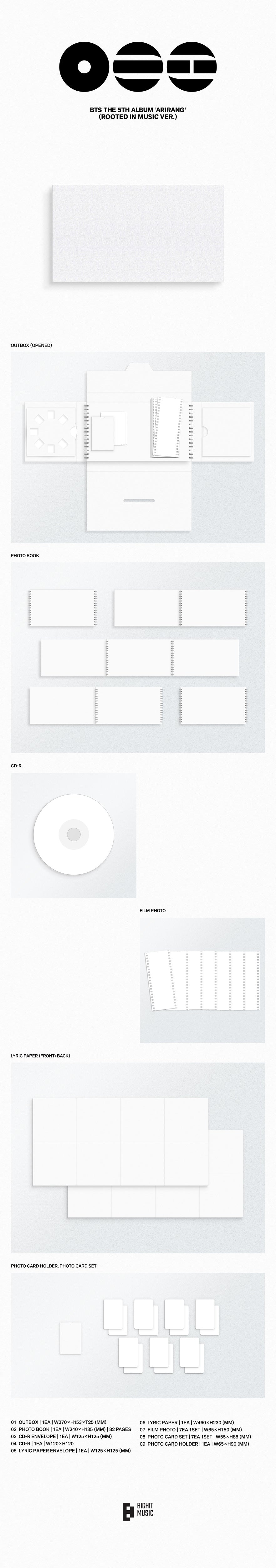 The 5th Album 'ARIRANG' | CD Rooted in Music Ver.