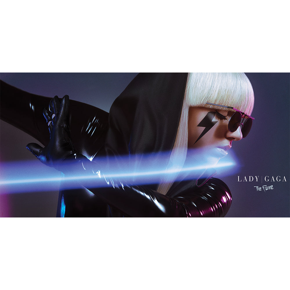 Un'immagine esclusiva mai pubblicata prima di Lady Gaga in un poster  12” x 24” folded all'interno del doppio vinile The Fame