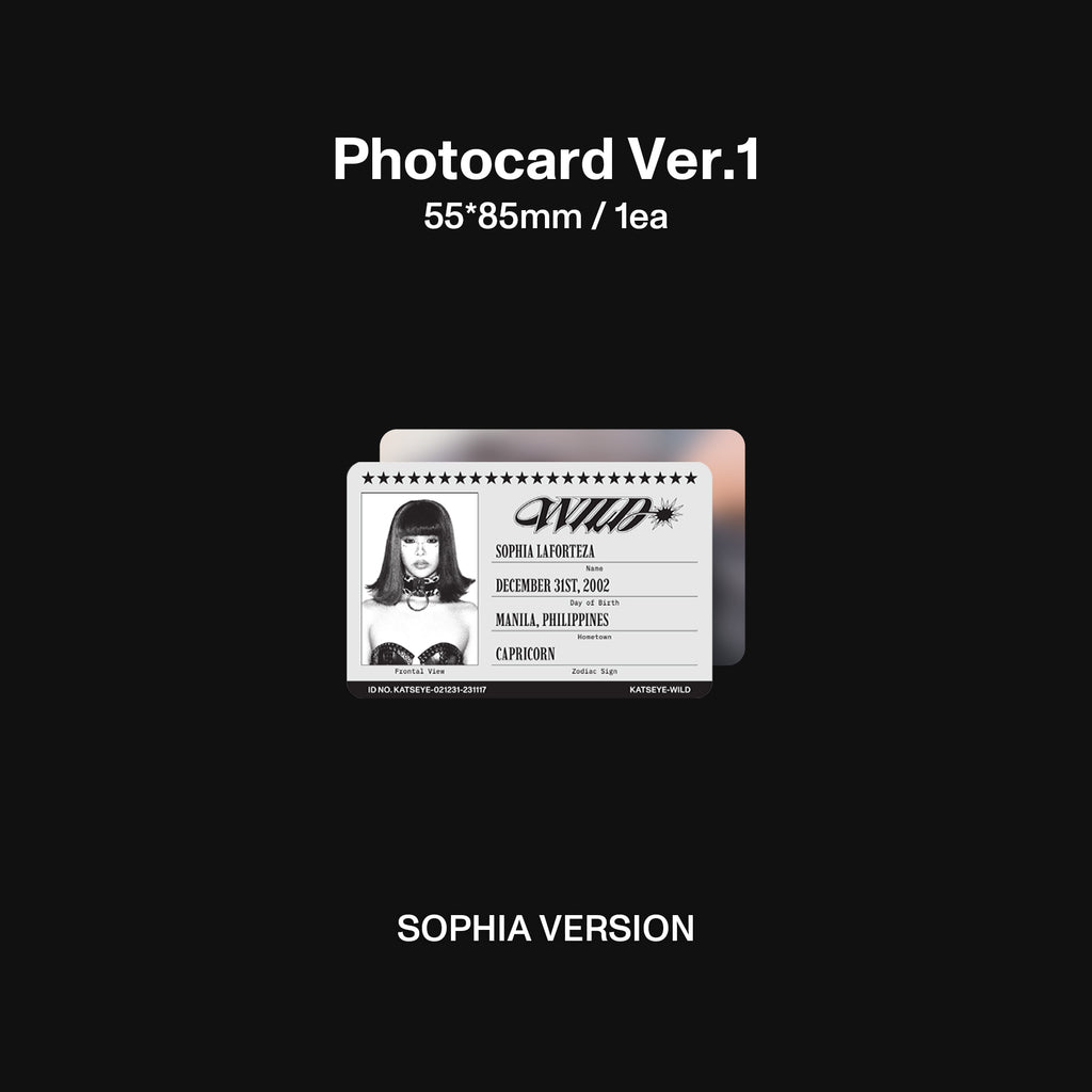 WILD | CD Member ver. ''Sophia''