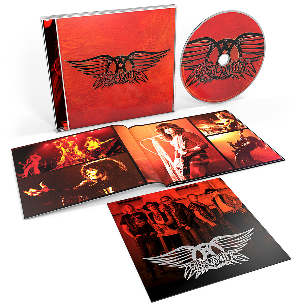 La versione su CD di Greatest Hits degli Aerosmith che racchiude le canzoni più iconiche della band di Boston con libretto descrittivo