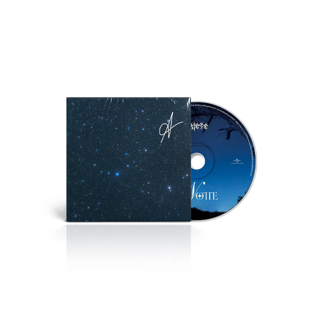 la versione su cd del nuovo album di Ariete la Notte con copertina normale e label interna stampata sul cd