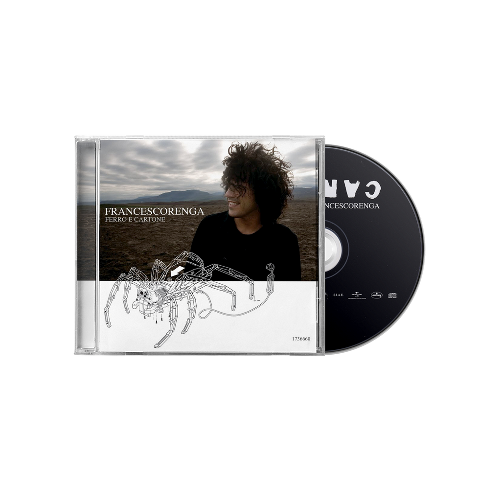 cd francesco renga con foto in copertina dell'artista su sfondo naturale dell'islanda e disco in vista colore nero