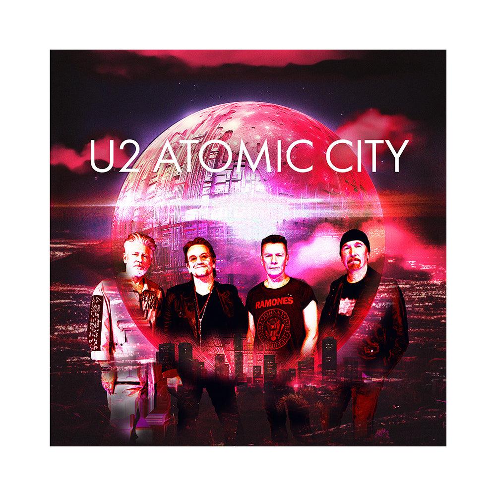 atomic city nuovo singolo della band u2 su cd con copertina foto dei componenti della band