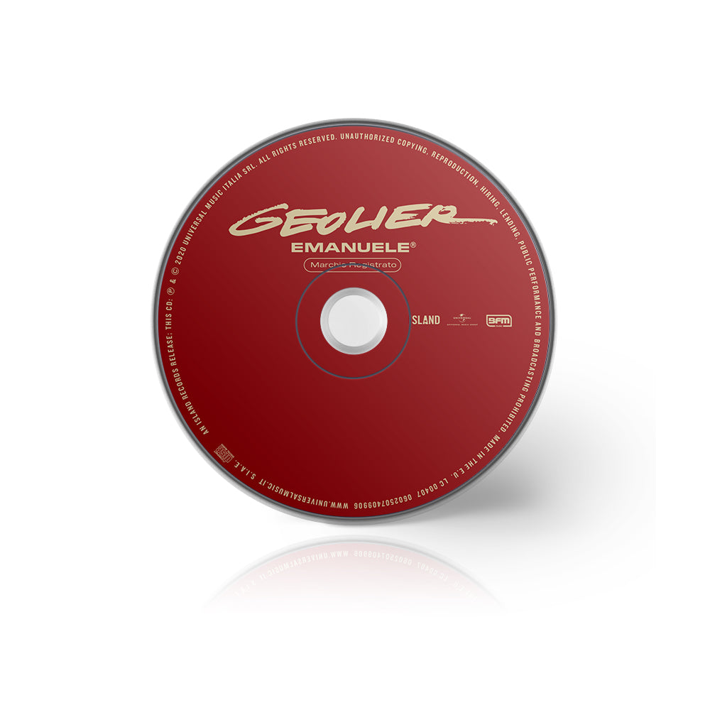 il cd con la grafica di geolier dal titolo emanuele marchio registrato