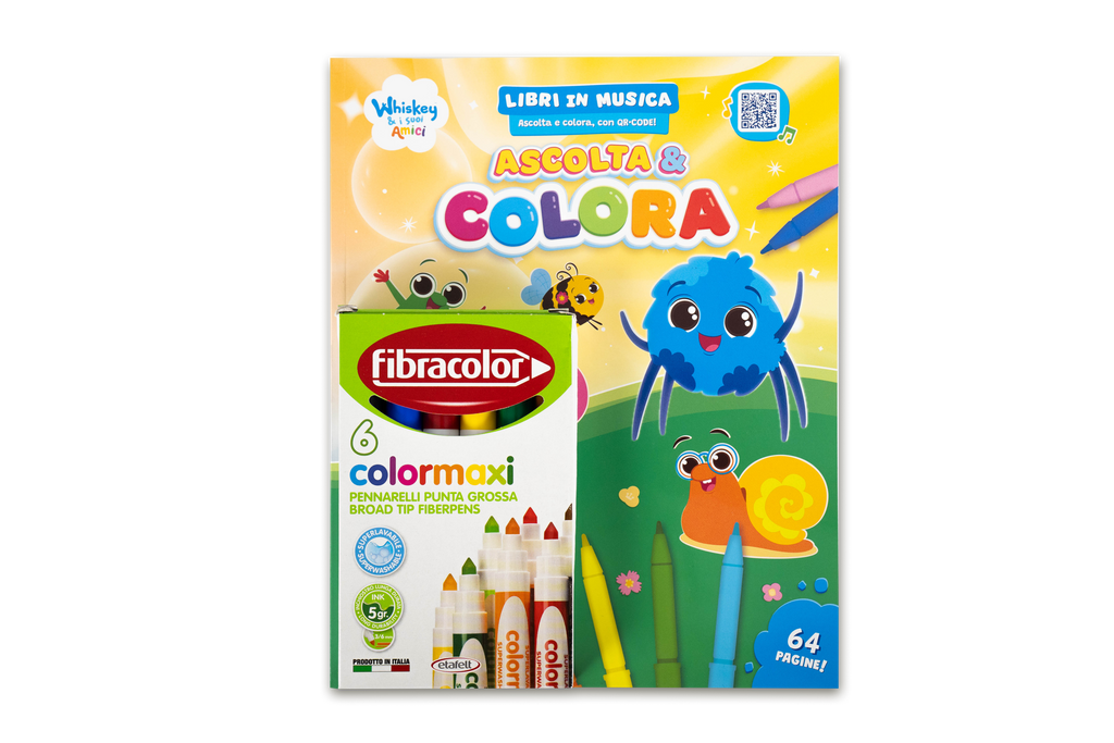 Whiskey & I Suoi Amici - Ascolta e Colora | Libro da colorare