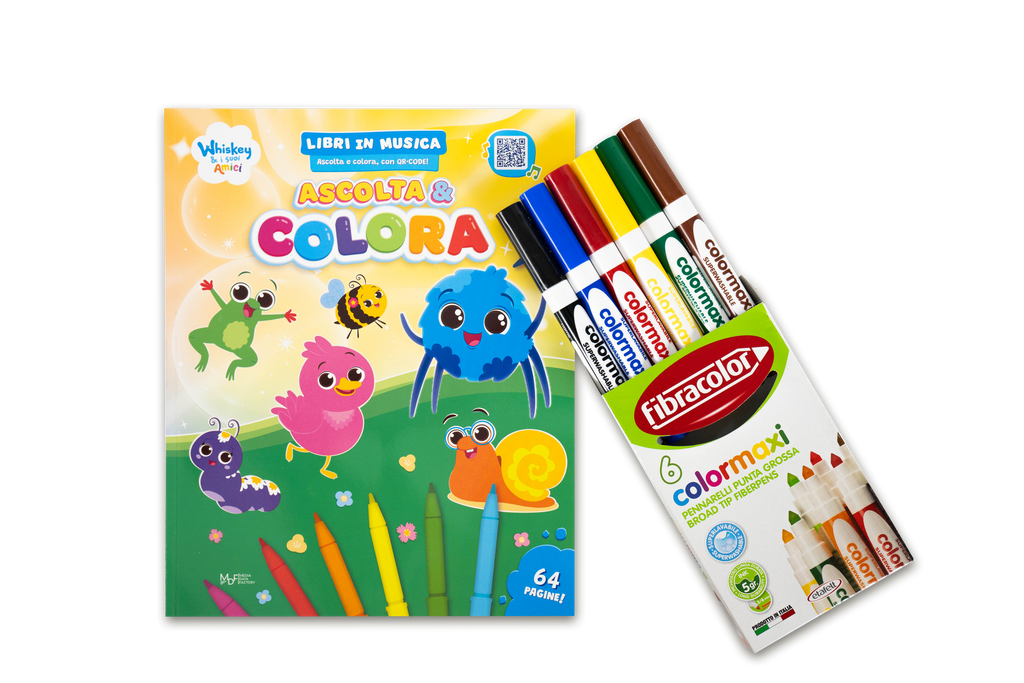 Whiskey & I Suoi Amici - Ascolta e Colora | Libro da colorare