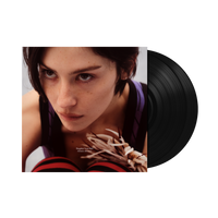 vinile nuovo album di Gracie abrams con foto primo piano viso della cantante doppio LP nero in vista copertina con titolo semplice