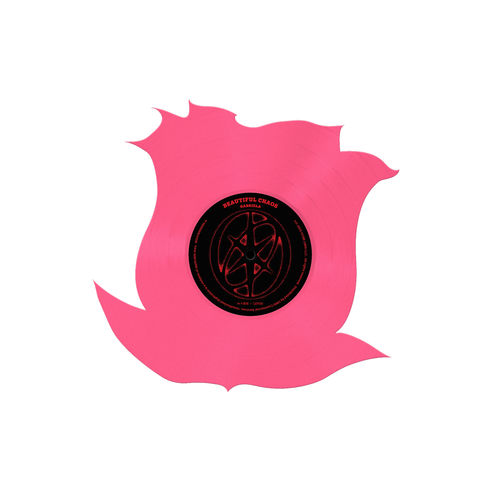 gabriela singolo delle katseye su vinile colorato a forma di rosa special edition