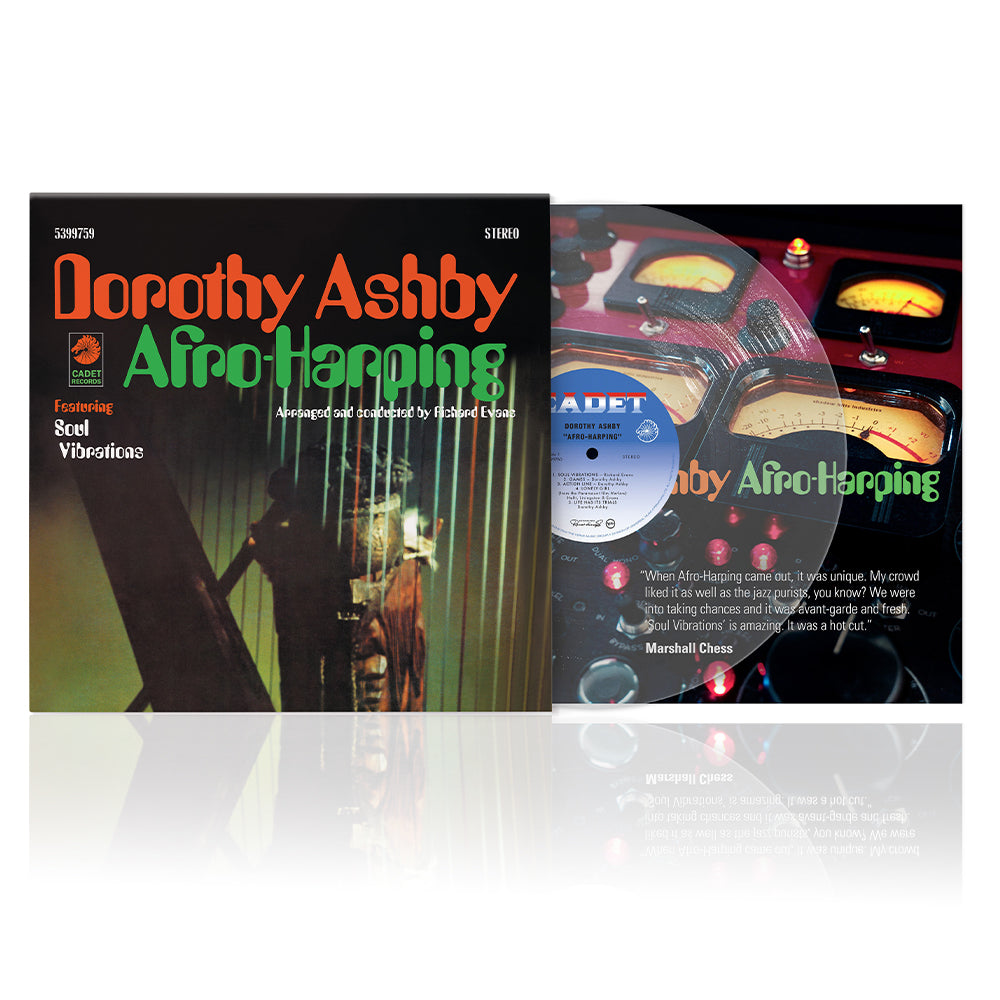 due lp doppio vinile colorato trasparente di Dorothy Ashby dal titolo Afro-Harping, una nuova ristampa di uno degli album cult dell'artista afroamericana di genere jazz specializzata nel suono dell'arpa, cantante e compositrice.