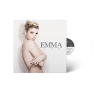 vinile bianco colorato singolo con copertina e disco LP dell'album di emma marrone virale schiena contiene il brano l'amore non mi basta in trend su tik tok