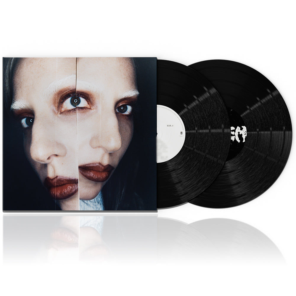 lady gaga nuovo album titolo MAYHEM 146 versione in Doppio Vinile nero peso 180g (Heavy Weight Vinyl con copertina alternativa esclsuiva per universal shop con doppia foto in pimo piano della cantante stefanie germanotta. il prodotto contiene Exclusive Cover, Poster and Exclusive Track