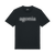 T-Shirt manica corta nera unisex 100% cotone con stampa sul fronte agonia con effetto sfocato di chiello legata a sanremo e al brano ti penso sempre che fa parte del nuovo album intitolato agonia