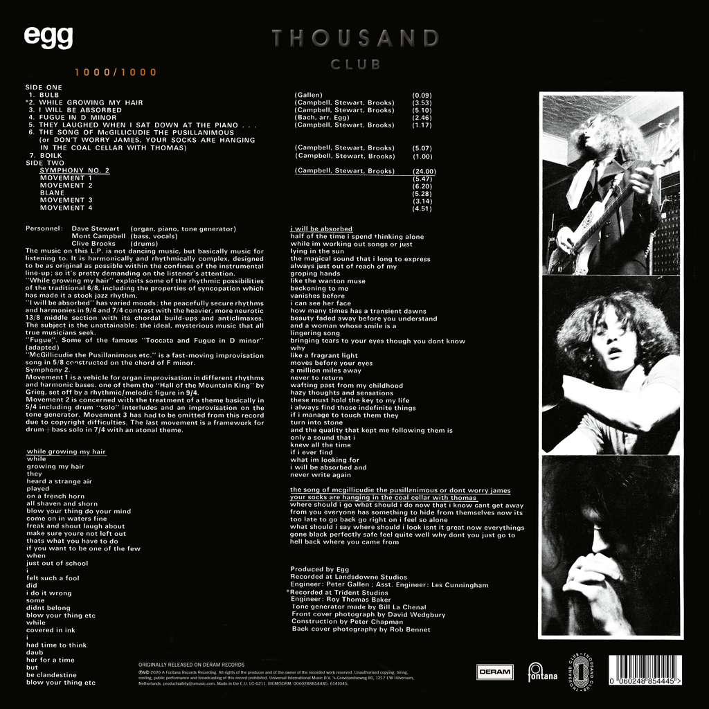 Egg (The Thousand Club) | Vinile Numerato Limited Edition