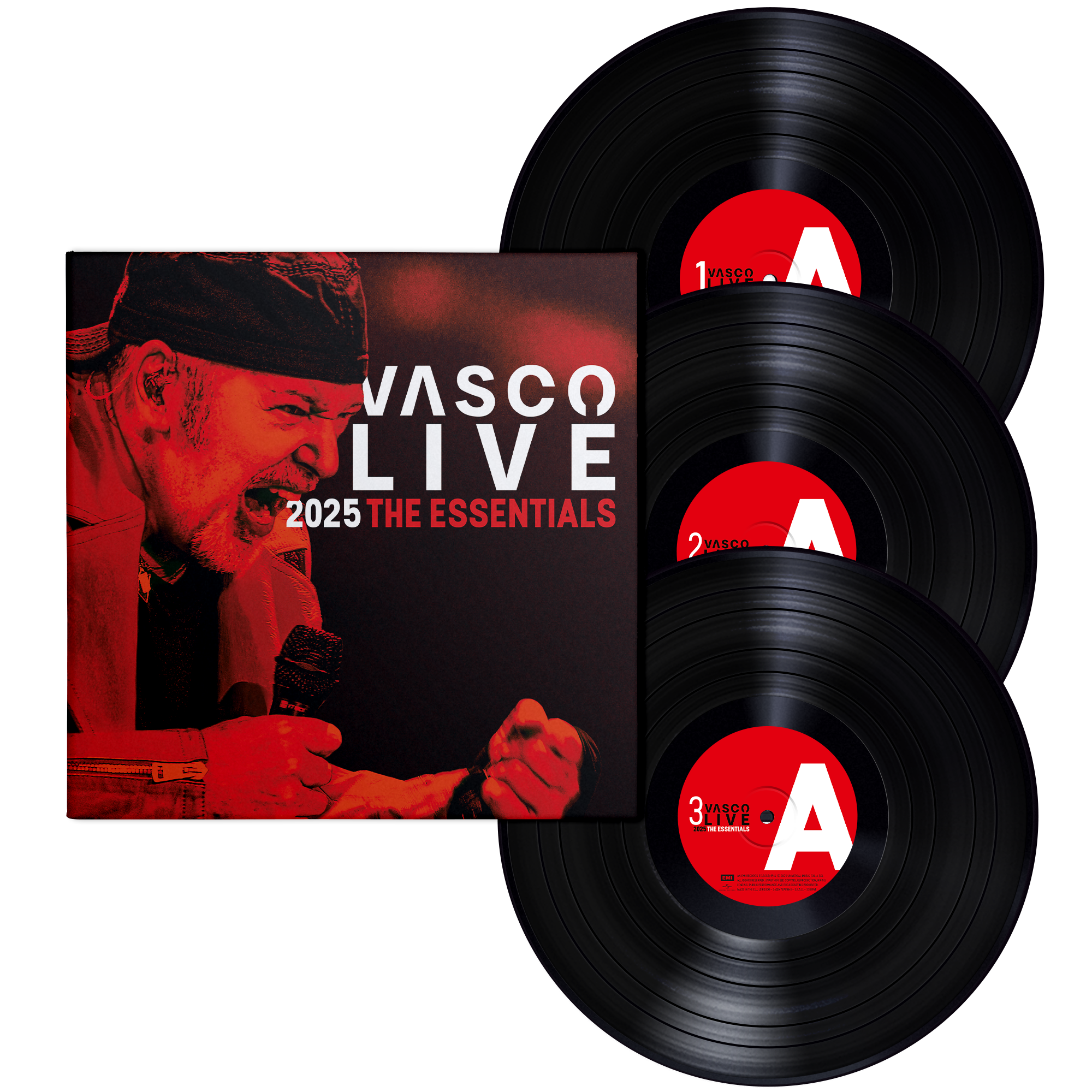 VASCO LIVE 2025 – THE ESSENTIALS | 3LP Box Set Numerato