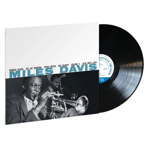 Miles Davis Volume 2 Blue Note 1502 vinile LP jazz disco nero con copertina fotografica in bianco e nero e trombettista in primo piano