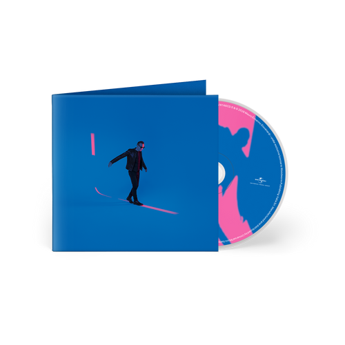 CD minigatefold con copertina blu e foto con sfondo colorato dalla quale si vede il compact disc che esce con tonalità rosa e azzurre dal titolo E Poi Scegliere Con Cura Le Parole di Mauro Ermanno Giovanardi