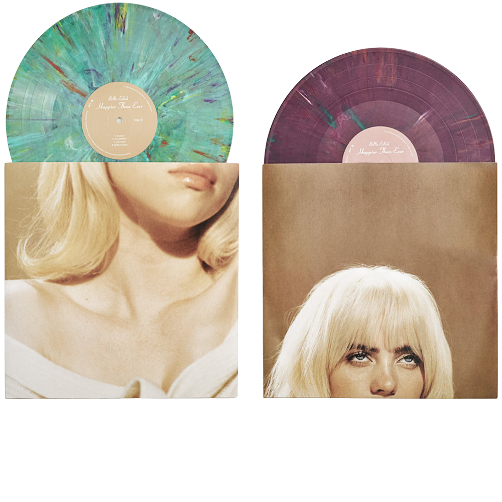 Billie Eilish, Happier than Ever | 2LP 100% Recycled Multicolor Vinyl 1