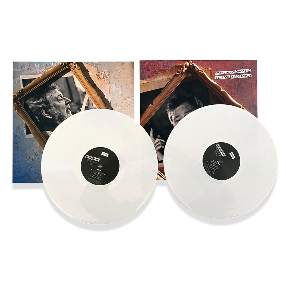 doppio vinile bianco colorato LP francesco guccini due album canzoni da intorto e canzoni da osteria