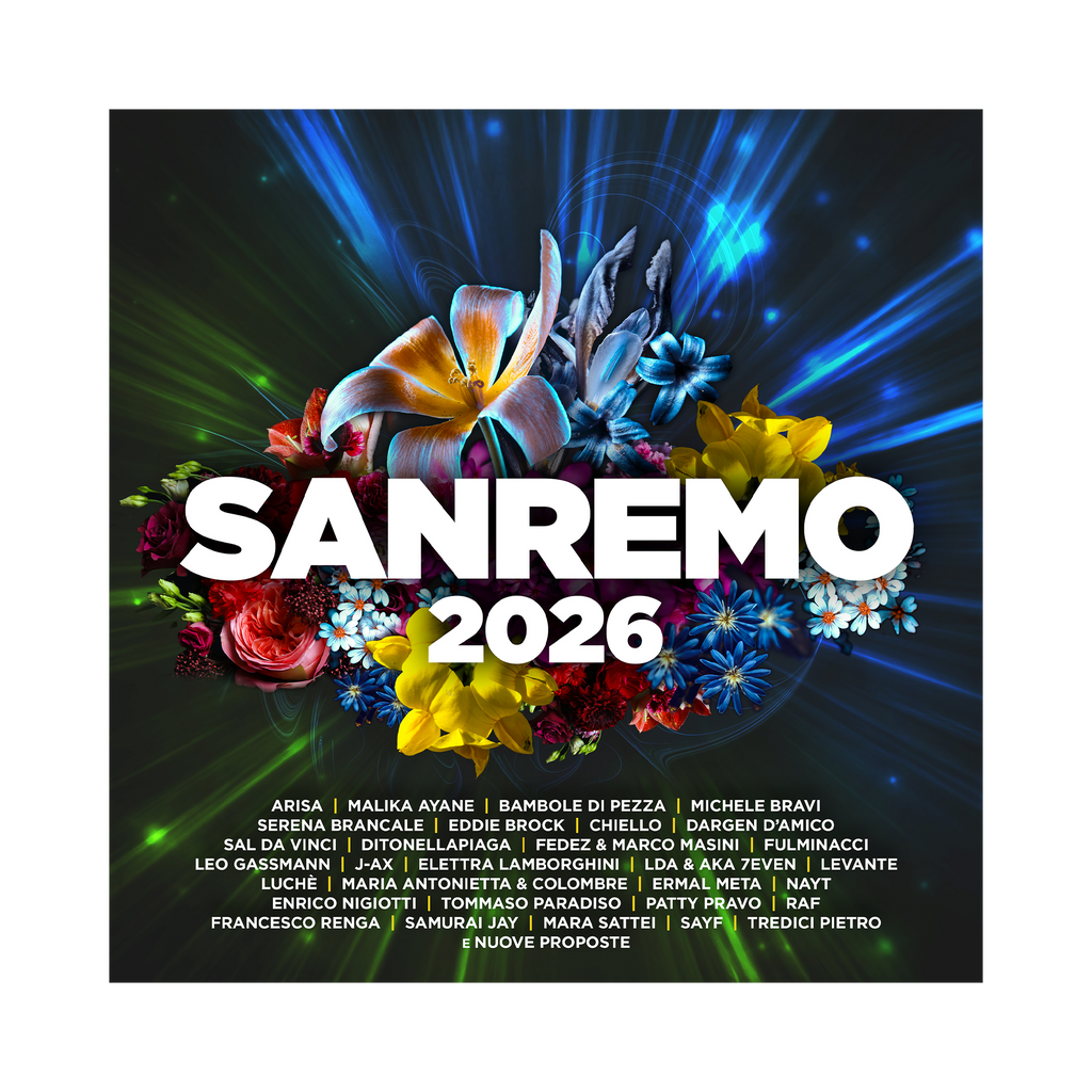 copertina ufficiale della compilation di Sanremo 2026 con tutte le canzoni degli artisti in gara al festival della canzone italiana: Arisa	Magica favola
Bambole di Pezza	Resta con me
Chiello	Ti penso sempre
Dargen D’Amico	AI AI
Ditonellapiaga	Che fastidio!
Eddie Brock	Avvoltoi
Elettra Lamborghini	Voilà
Enrico Nigiotti	Ogni volta che non so volare
Ermal Meta	Stella stellina
Fedez & Marco Masini	Male necessario
Francesco Renga	Il meglio di me
Fulminacci	Stupida sfortuna
J-Ax	Italia Starter Pack
LDA & Aka 7eve