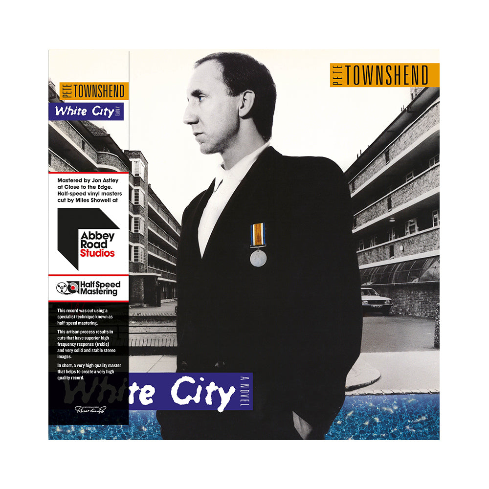 copertina dell'album con foto di Pete Townshend giovane di profilo con una medaglia sul petto in bianco e nero con colori gialli e blu