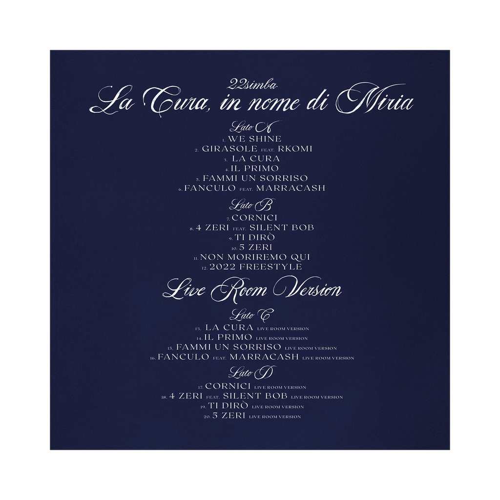 La Cura, in nome di Miria | 2LP Colorato Autografato Numerato (Seconda Tiratura)