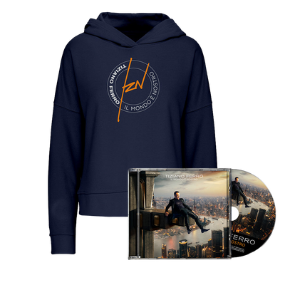 Tiziano Ferro, Felpa + CD 'Il Mondo è Nostro' | CD + Felpa Donna 1