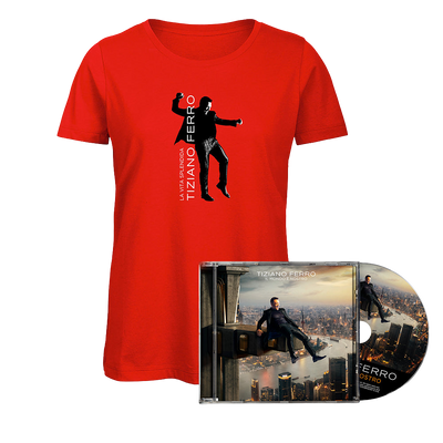 Tiziano Ferro, T-Shirt 'La Vita Splendida' + CD 'Il Mondo è Nostro' | CD + T-shirt donna 1