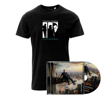 Tiziano Ferro, T-Shirt 'La Vita Splendida' + CD 'Il Mondo è Nostro' | CD + T-shirt Uomo 1