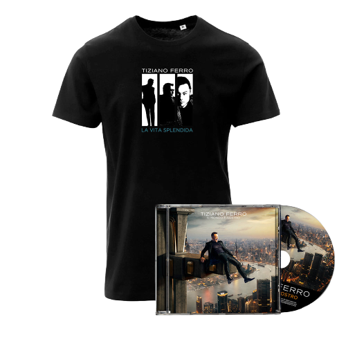Tiziano Ferro, T-Shirt 'La Vita Splendida' + CD 'Il Mondo è Nostro' | CD + T-shirt Uomo 1