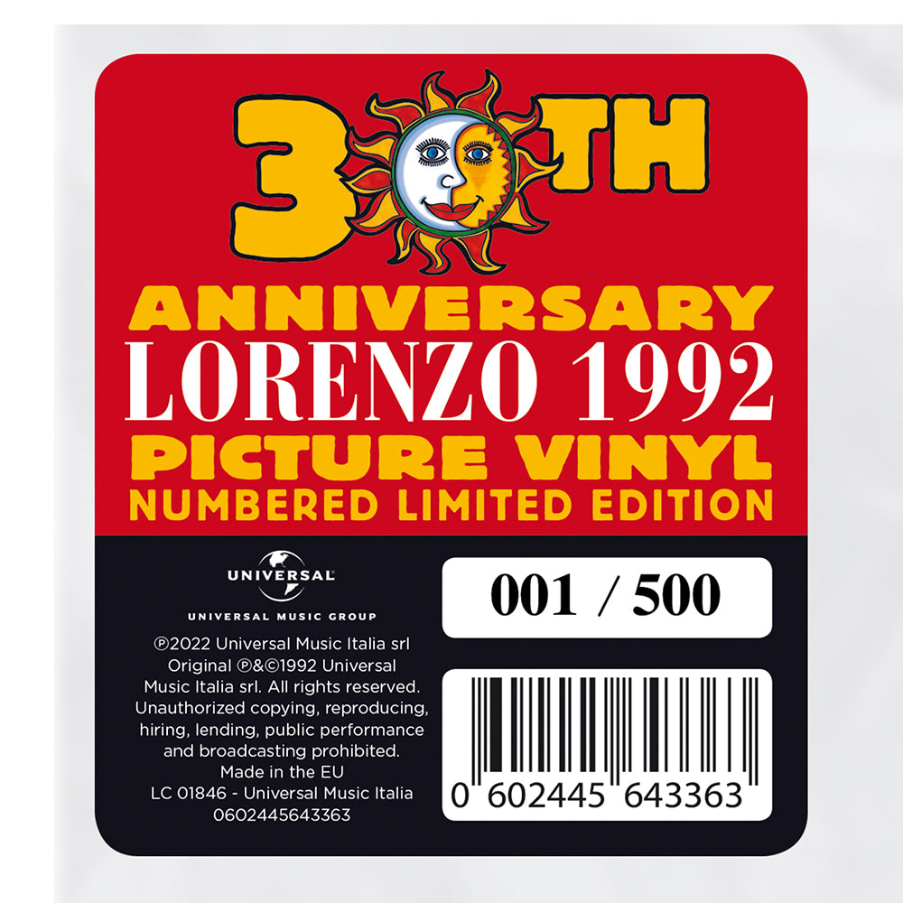 Lorenzo 1992 | Vinile Picture Disc